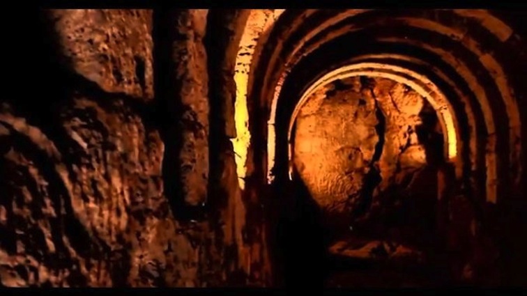 a scary photo of acherontas river underground passage