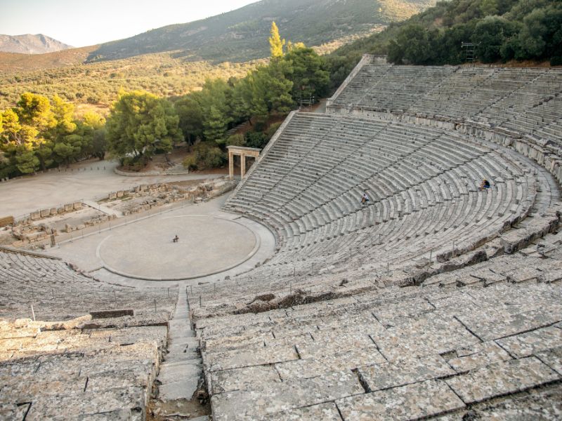 epidaurus perspective. ancient greek theatre