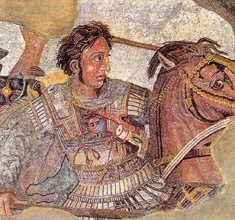 wall painting of alexander the great